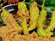 A picture of green chili peppers