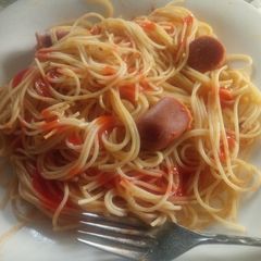 Sausage spaghetti A picture of Sausage spaghetti.