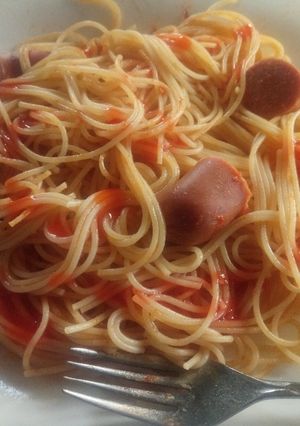 A picture of Sausage spaghetti.
