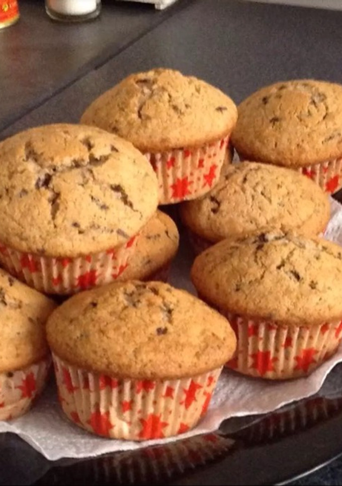 Una foto de Muffins con pepitas de chocolate