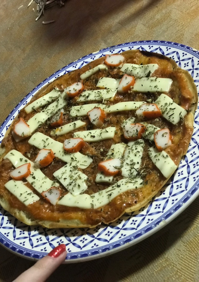 Una foto de Pizza rápida en sartén 🍕