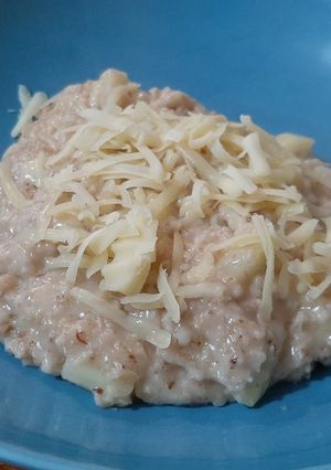 Zabkása almával és sajttal recept fotója