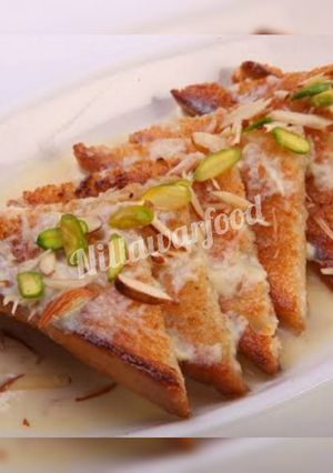 A picture of Shahi tukda.