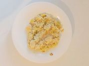 Une photo de risotto poireaux