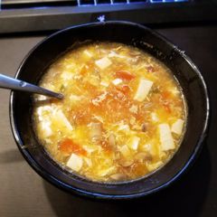 A picture of Tomato Tofu Soup.