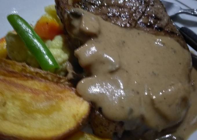 Saus Steak: Brown Sauce Creamy Mushroom