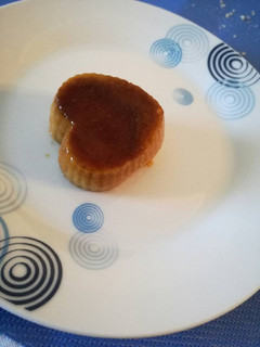 Una foto de Flan de manzana al microondas