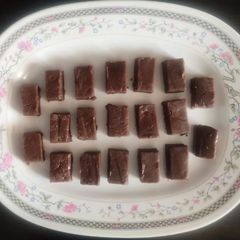 A picture of Chocolate mysore pak.