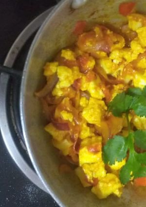 A picture of Quick paneer sabzi.