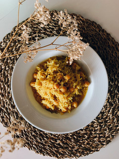Una foto de Arroz con garbanzos al curry