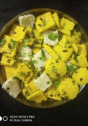 सूजी और बेसन के इंस्टेंट ढोकले (Suji aur besan ke instant dhokle recipe in hindi) रेसिपी मुख्य फोटो