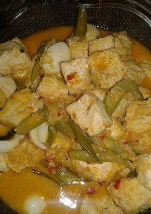 Foto resep Tahu putih kuah kuning telur