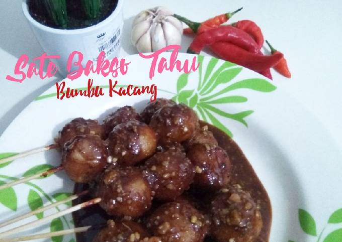 Resep: Sate Bakso Tahu Bumbu Kacang Gampang