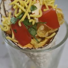 A picture of Papad chat.