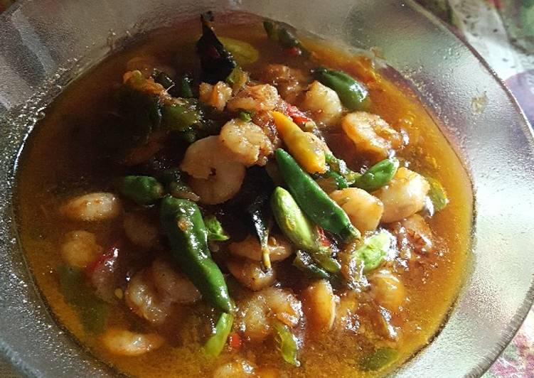 Resep Sambal udang kecap pete Anti Gagal