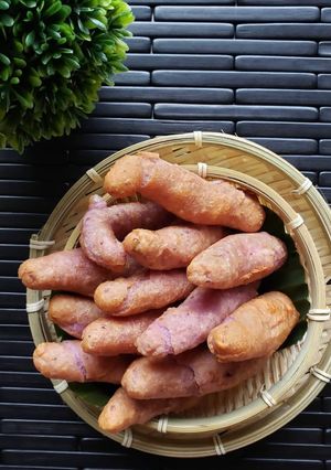 Hình của món Bánh khoai mỡ chiên.