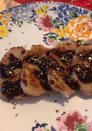 Una foto de Lomo de cerdo con salsa teriyaki