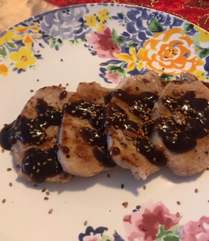Una foto de Lomo de cerdo con salsa teriyaki