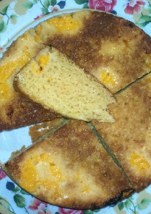 Una foto de Bizcochuelo de mandarinas húmedo, sin huevo