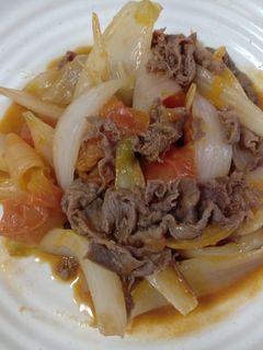 Hình của món Bò xào hành tây.