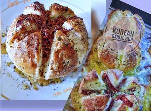 Foto resep 73. Korean Garlic Bun with Pepperoni & Chili Flakes