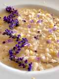 Risotto profumato lavanda, prosecco, zeste di limone