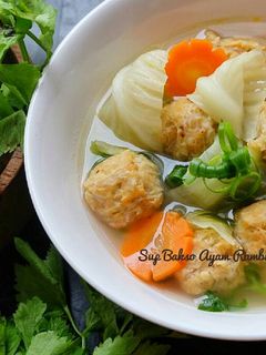 Foto resep Sup Bakso Ayam Rambutan