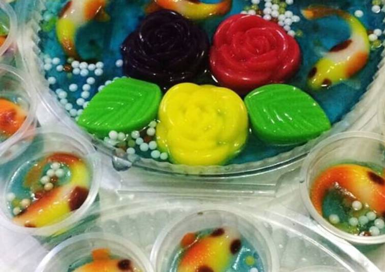 Puding ikan koi