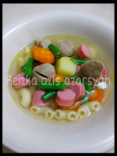 Foto resep Sup sosis baso sayuran