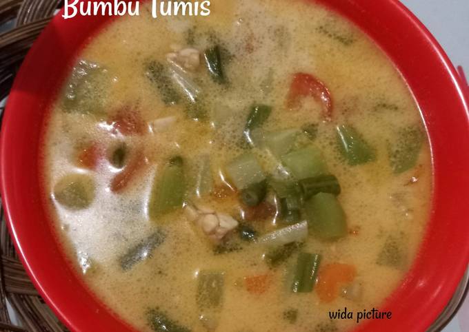 Sayur Lodeh Tempe Merah Bumbu Tumis