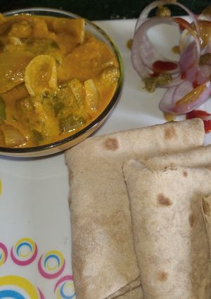 A picture of Jhatpat onion capsicum sabji.