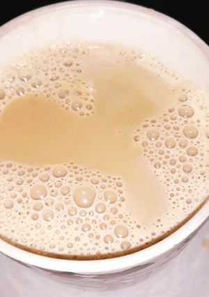 A picture of Vanilla Flavour milk coffee.