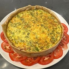 A picture of Perfect Salmon Quiche - Fast Simple and Wowweeee - Perfect for Lunch or Amazing Dinner - Enjoy :P.