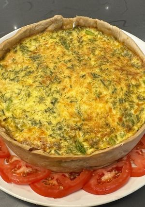A picture of Perfect Salmon Quiche - Fast Simple and Wowweeee - Perfect for Lunch or Amazing Dinner - Enjoy :P.