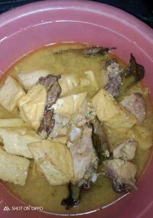 Foto resep Sup Ayam Tahu Bumbu Kuning