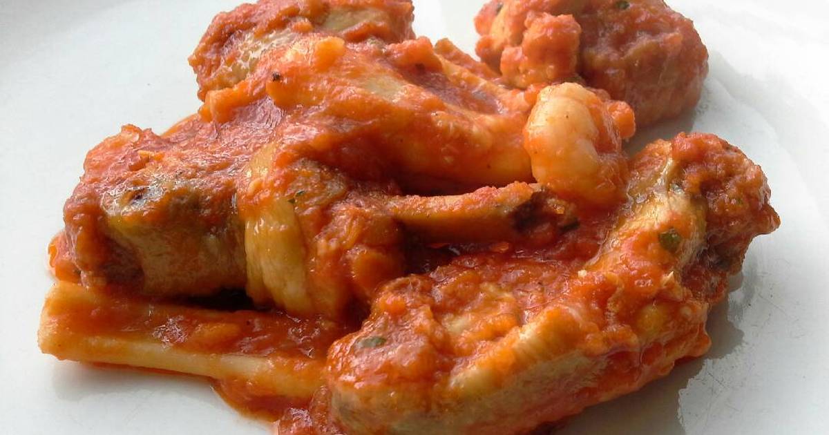 Pollo con calamares y gambas Receta de Rebe Cookpad