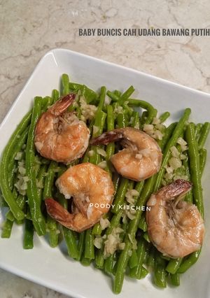 Foto resep Baby Buncis Cah Udang Bawang Putih