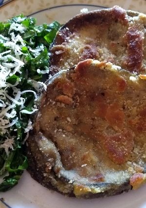 Una foto de Milanesas de berenjenas