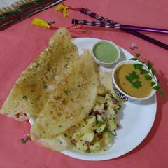 Falahari dosa (Navratri special) A picture of Falahari dosa (Navratri special).