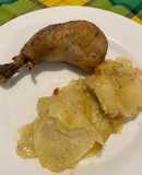 Jambonette, papás parmentiére, al aceite de romero 🍗