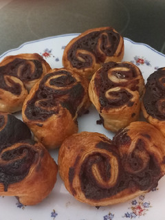 Una foto de Palmeritas rellenas de Nutella