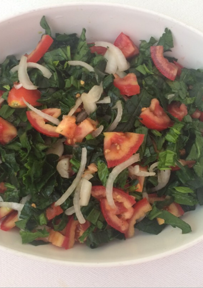Una foto de Ensalada de espinacas