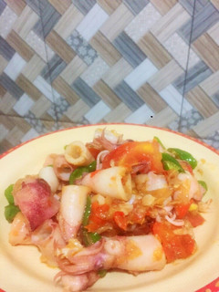 Foto resep Cumi Asin Sambal Bawang (Cumi Pelangi)
