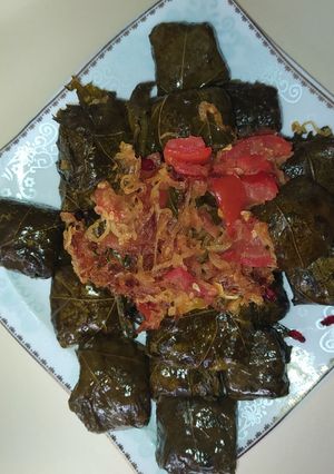 عکسی از دستور دلمه برگ مو