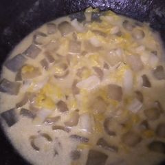 Beef Tendons and Nappa Cabbage in Coconut Sauce A picture of Beef Tendons and Nappa Cabbage in Coconut Sauce.
