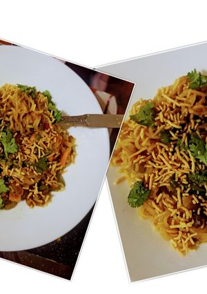 मैगी नूडल समोसा चाट (mango noodles samosa chaat recipe in Hindi) रेसिपी मुख्य फोटो