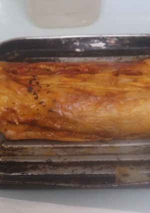Una foto de Enrollado de panceta con hojaldre