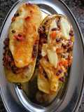 Zucchini Relleno de Lentejas