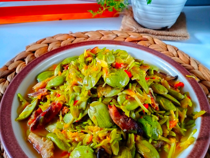 Resep Tumis bunga pepaya &amp;amp; ikan asap, Lezat Sekali