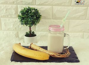 Hình của món Sinh Tố Nhân Sâm 바나나수삼 주스.